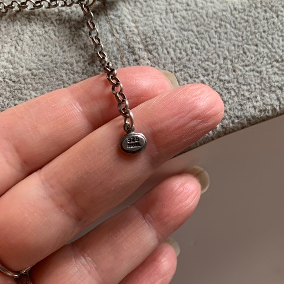 SILPADA Sterling Mother Of Pearl Coin Necklace 925 - Picture 2 of 10